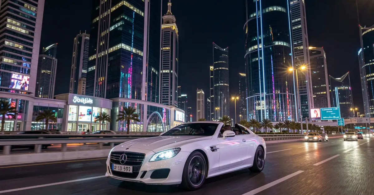 Night drive in Dubai