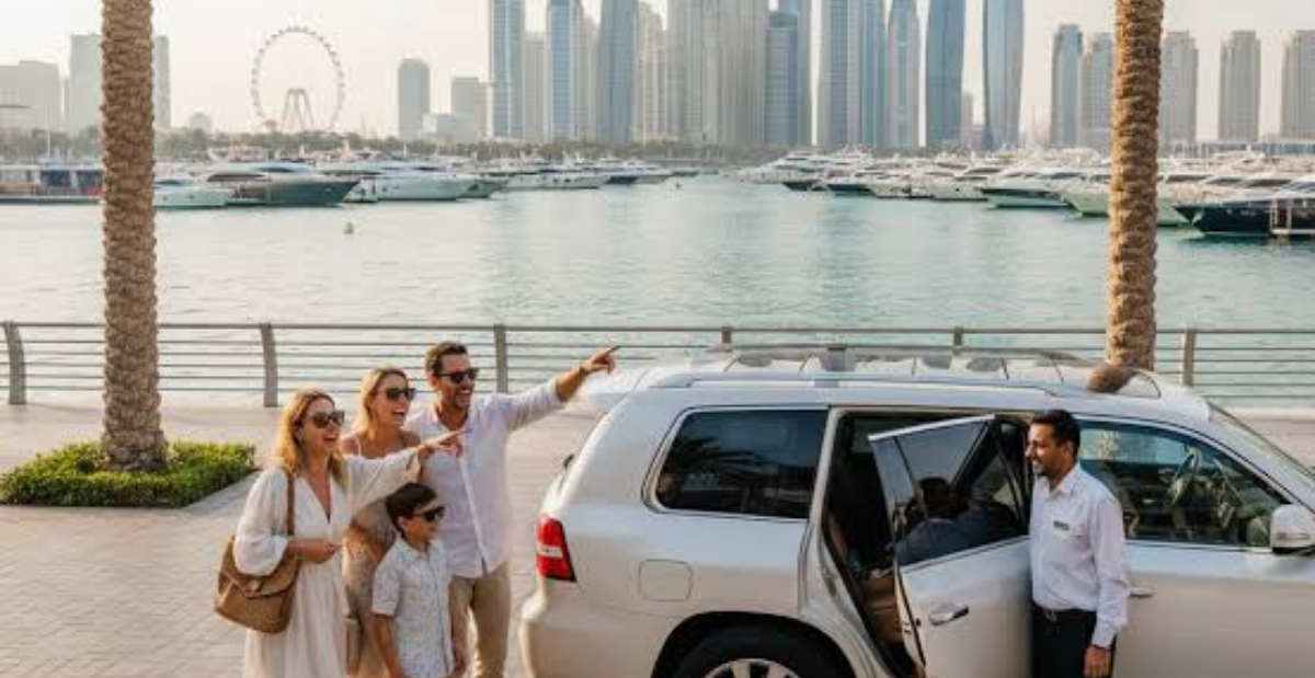 Visitors rent a car in Dubai