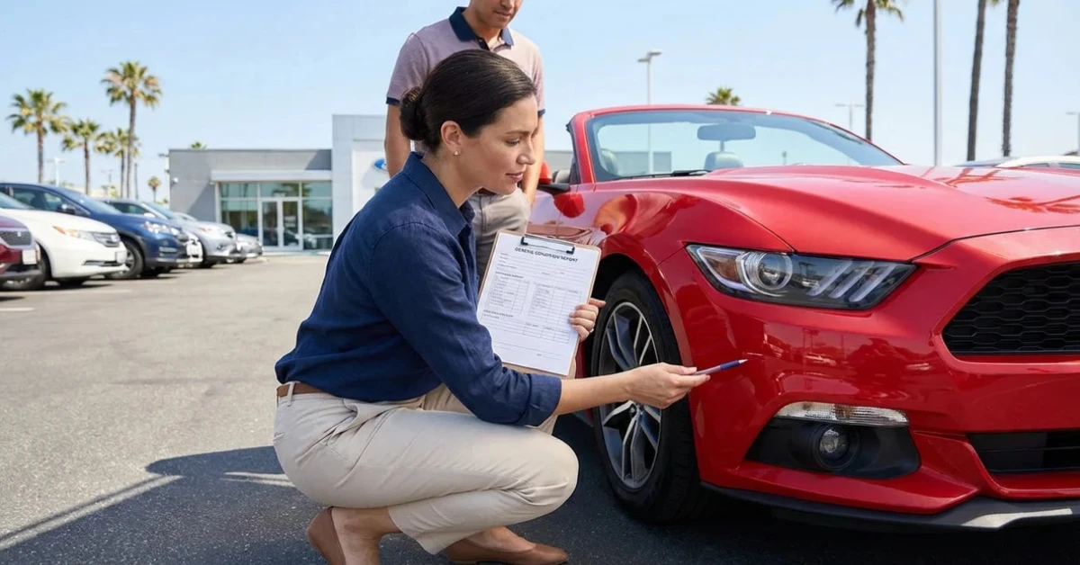 things to check a rental car before you drive