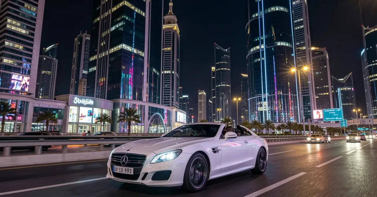 Night drive in Dubai